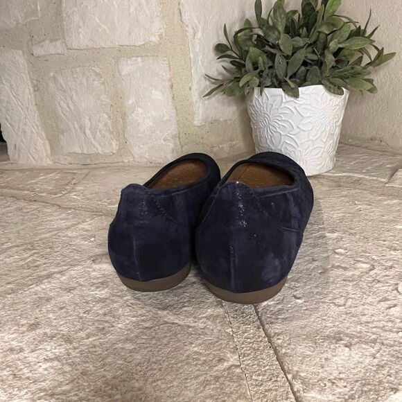 Gabor Hovercraft Navy Blue shimmer Perforated Ballet Cap toe flats US 7 - Picture 6 of 6
